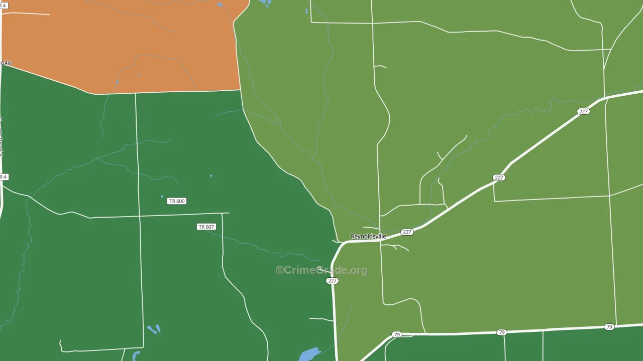 Reynoldsville, NY Map of Assault Rates