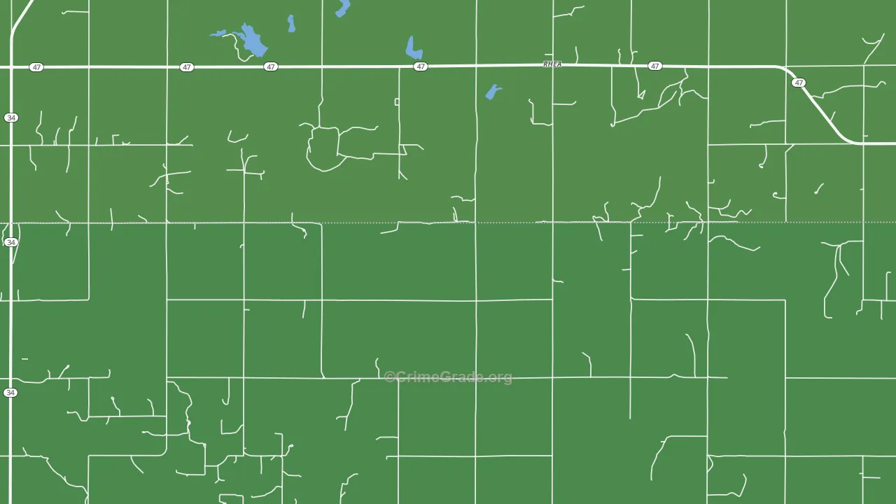 Rhea, OK Map of Assault Rates