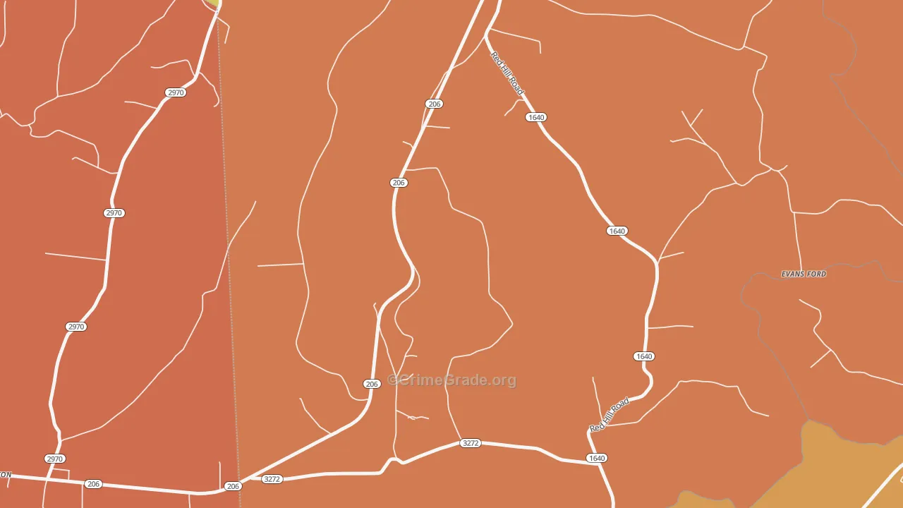 Rheber, KY Map of Assault Rates