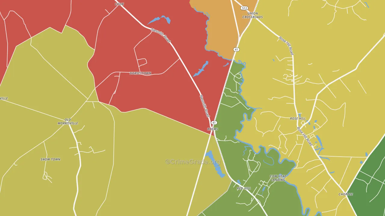 Rhems, SC Map of Assault Rates