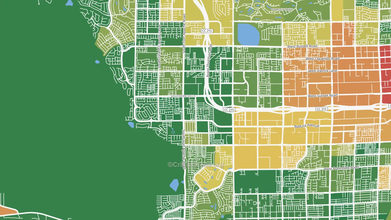 Rhodes Ranch, Spring Valley, NV Map of Assault Rates