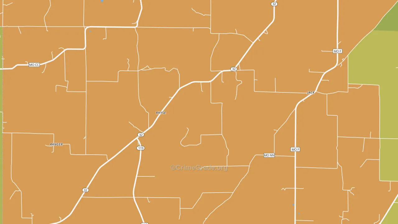 Rhyse, MO Map of Assault Rates