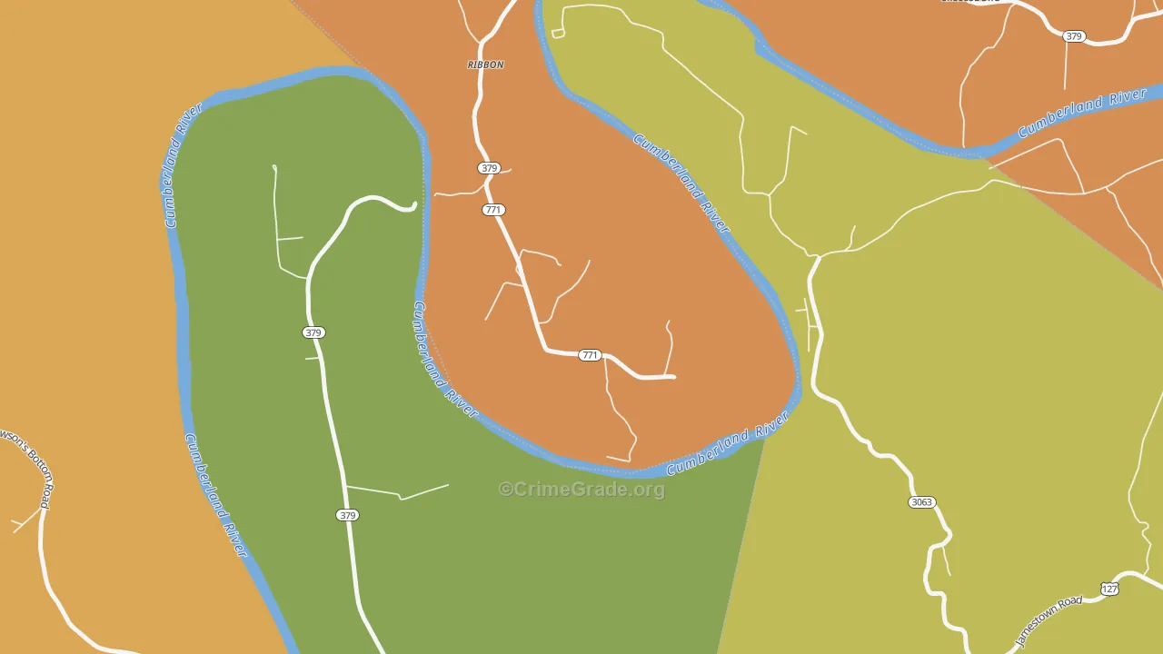 Ribbon, KY Map of Assault Rates