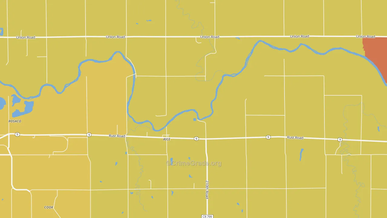 Rice, KS Map of Assault Rates