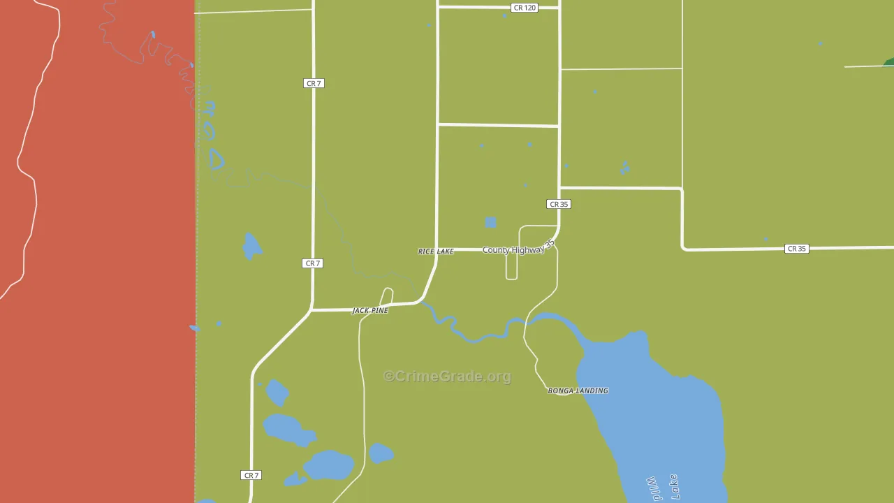 Rice Lake, MN Map of Assault Rates