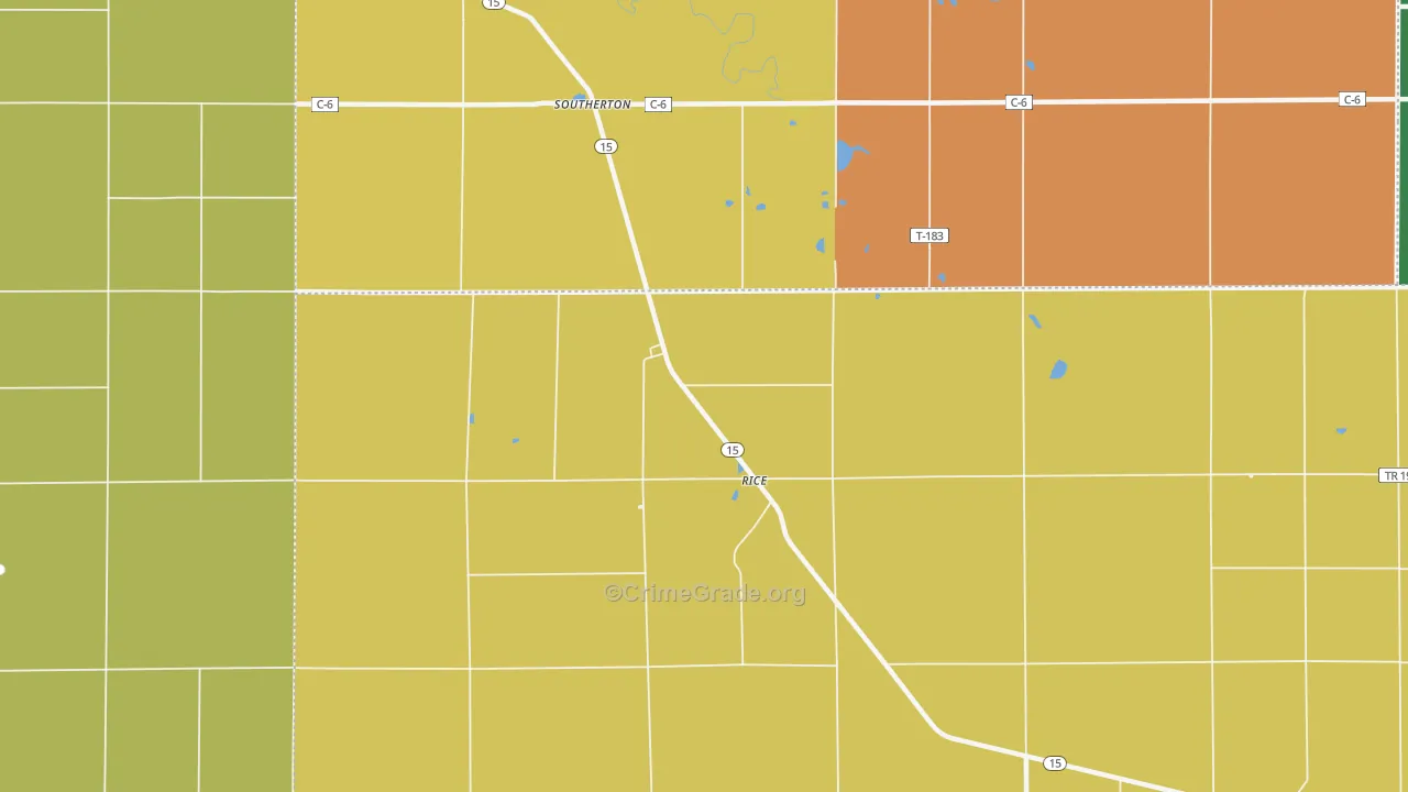 Rice, OH Map of Assault Rates