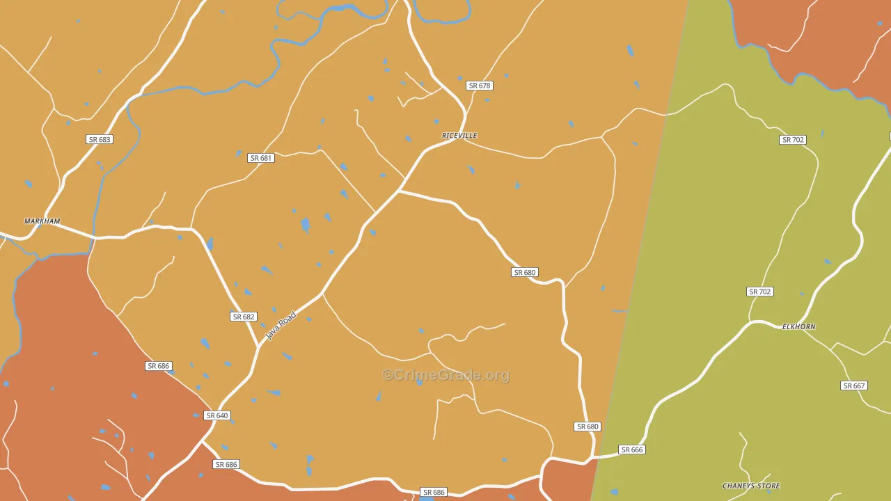 Riceville, VA Map of Assault Rates