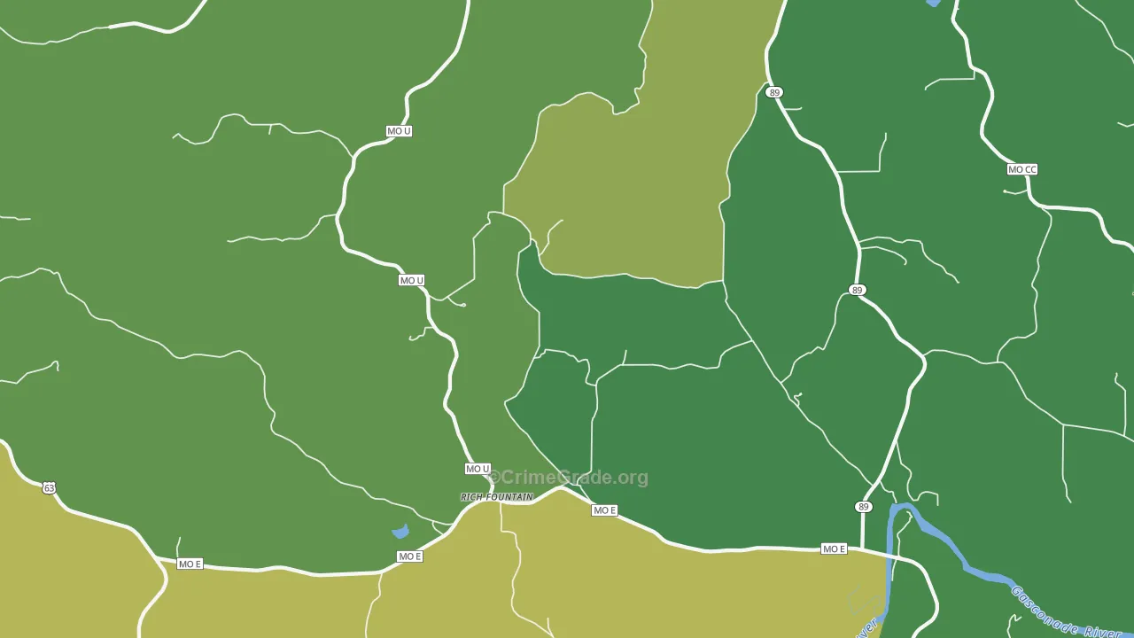 Rich Fountain, MO Map of Assault Rates
