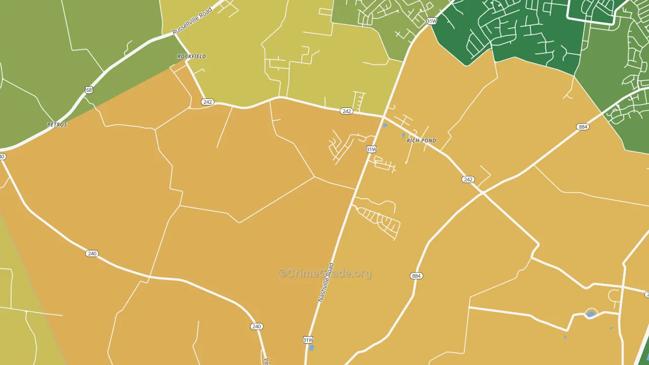 Rich Pond, KY Map of Assault Rates