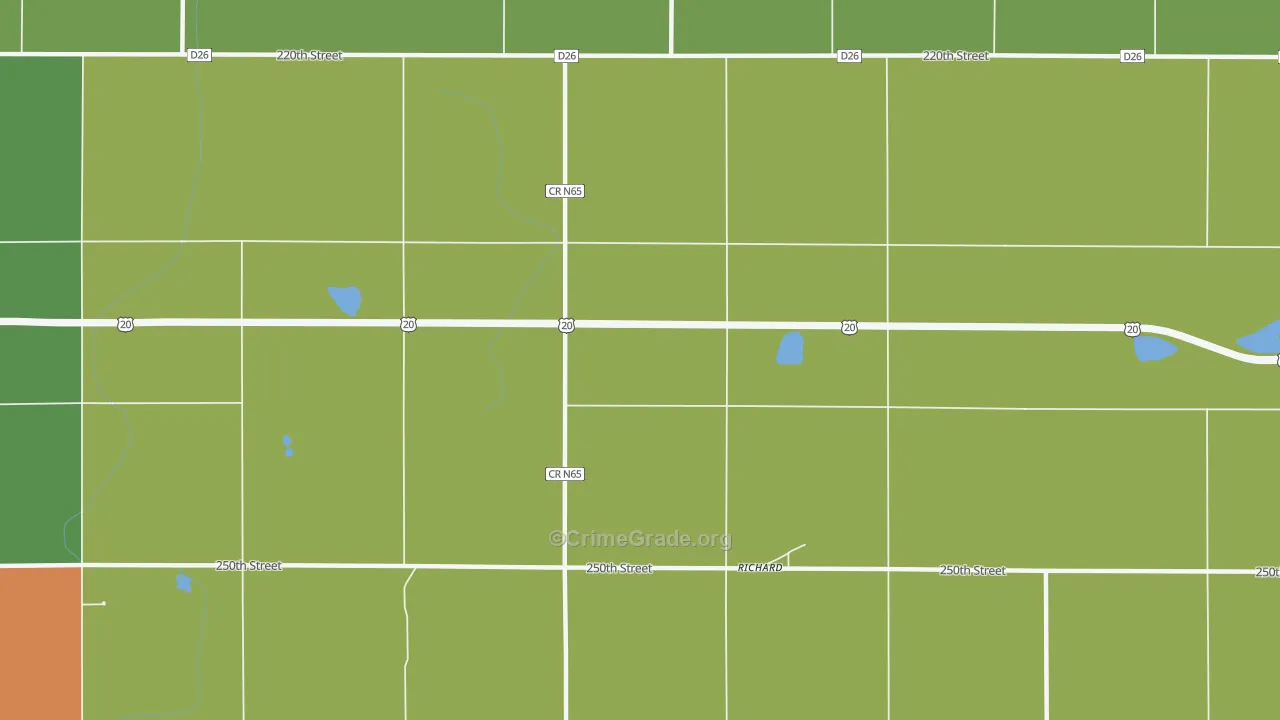 Richard, IA Map of Assault Rates