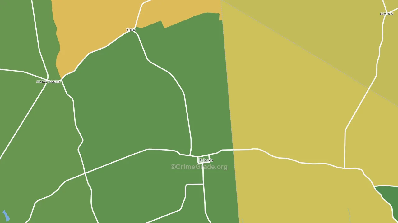 Richards, TX Map of Assault Rates