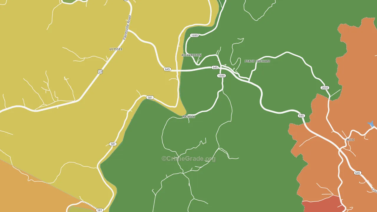 Richardson, KY Map of Assault Rates