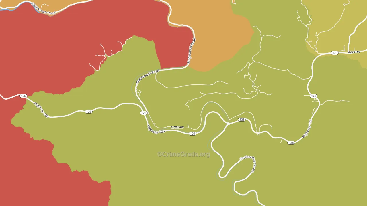 Richardson, OR Map of Assault Rates
