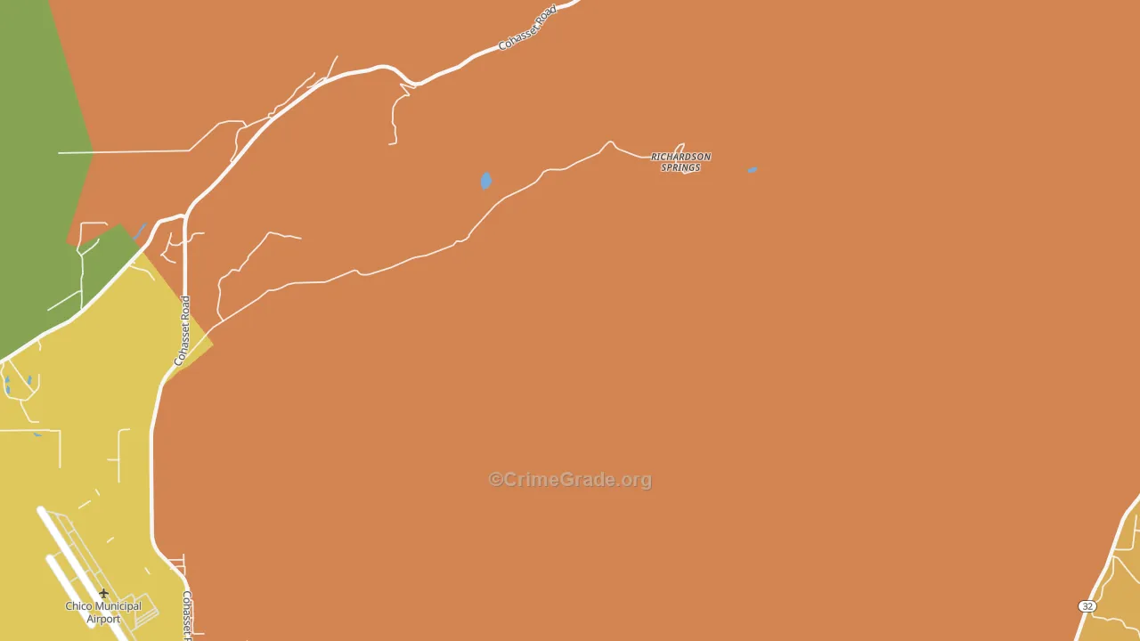 Richardson Springs, CA Map of Assault Rates