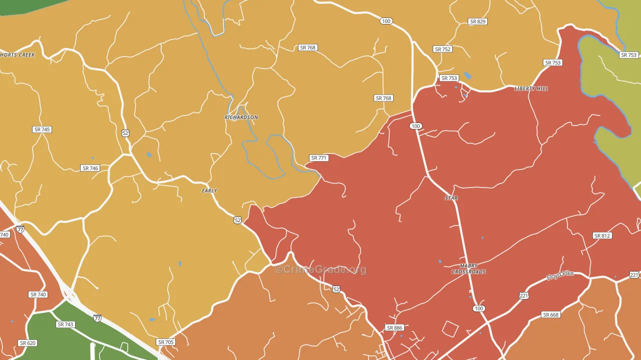 Richardson, VA Map of Assault Rates