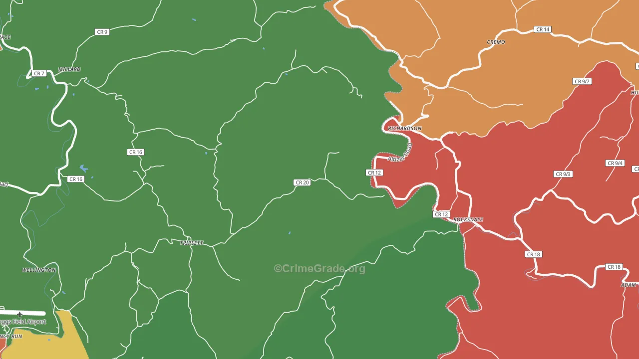 Richardson, WV Map of Assault Rates