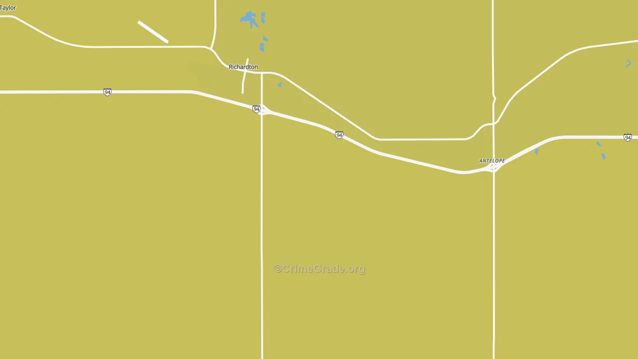 Richardton, ND Map of Assault Rates