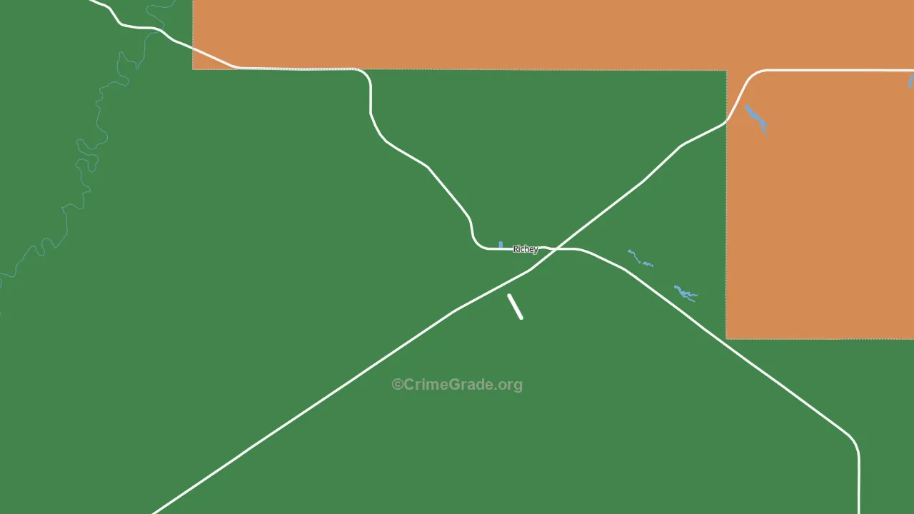 Richey, MT Map of Assault Rates