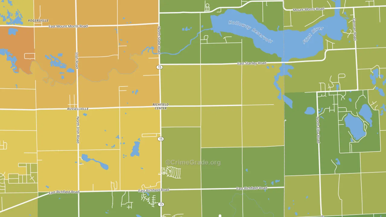 Richfield Center, MI Map of Assault Rates