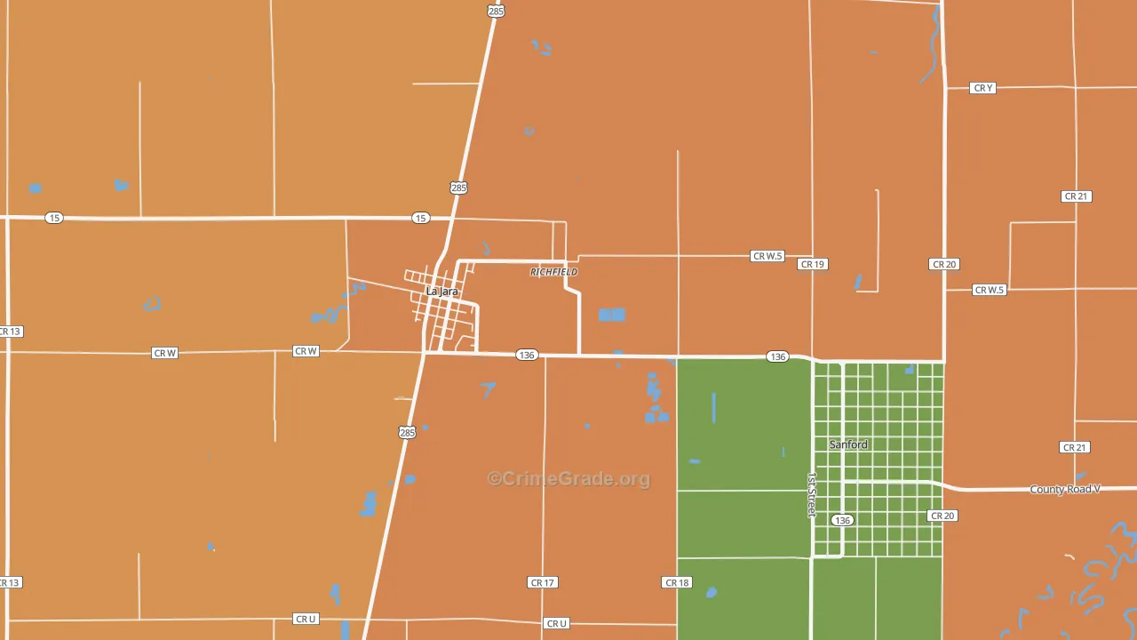 Richfield, CO Map of Assault Rates