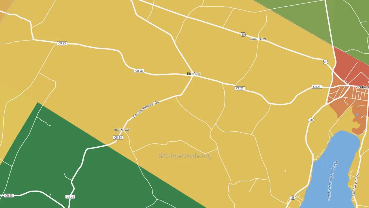 Richfield, NY Map of Assault Rates