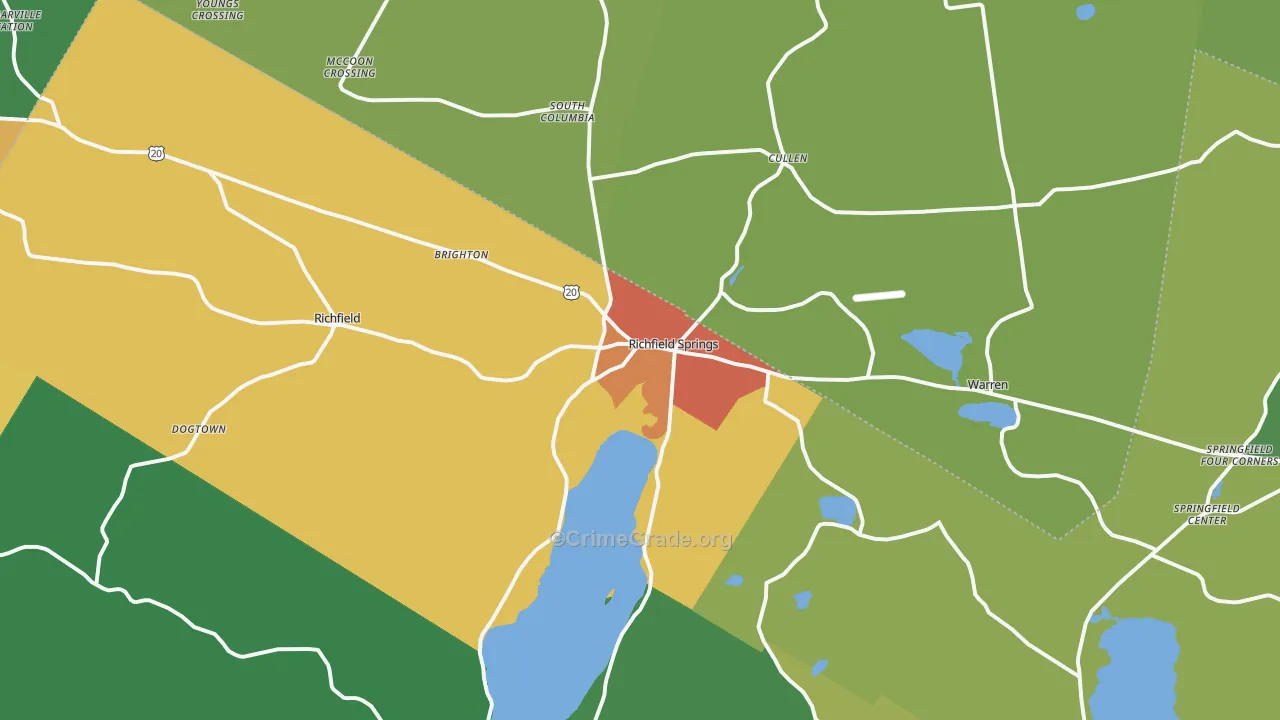 Richfield Springs, NY Map of Assault Rates