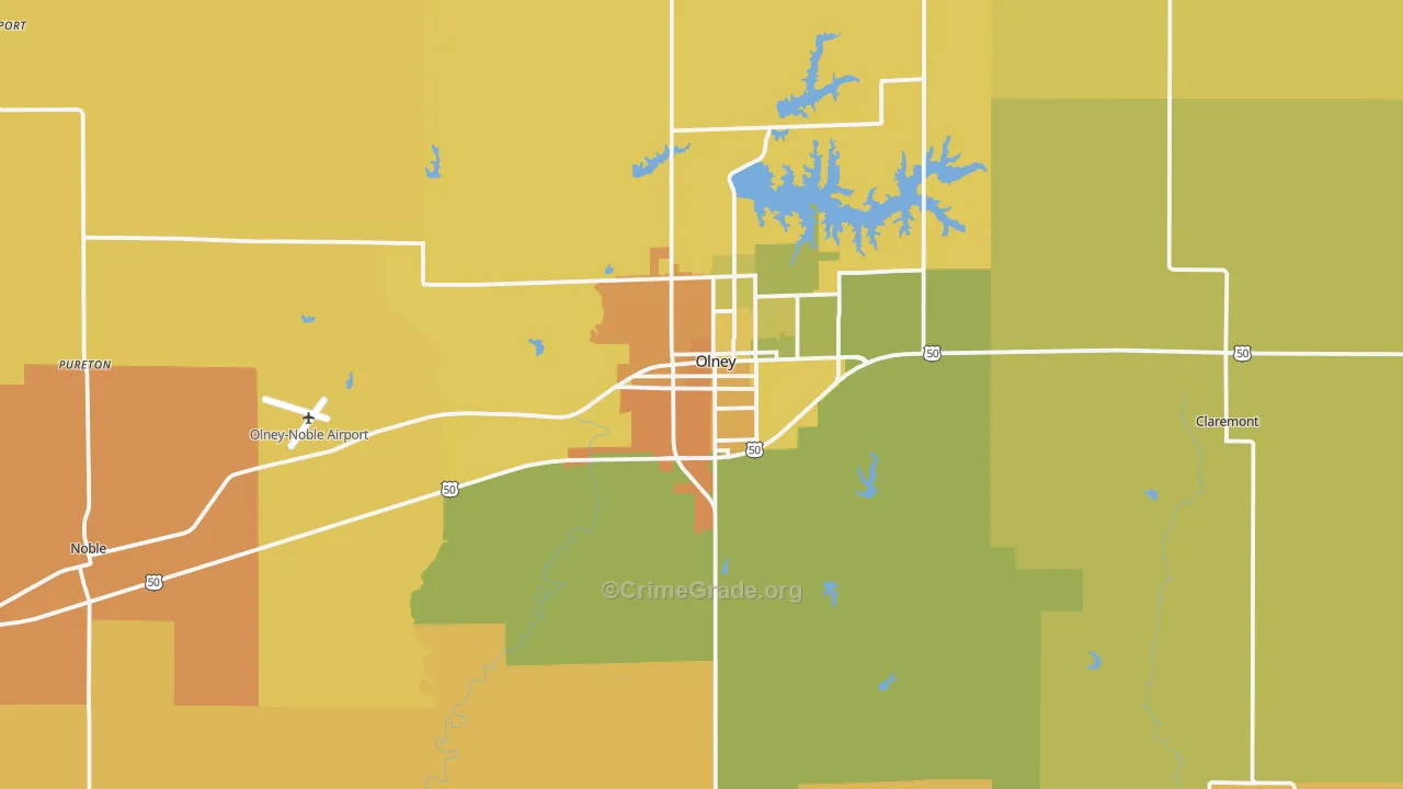 Richland County, IL Map of Assault Rates