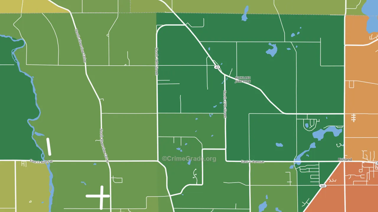 Richland Junction, MI Map of Assault Rates