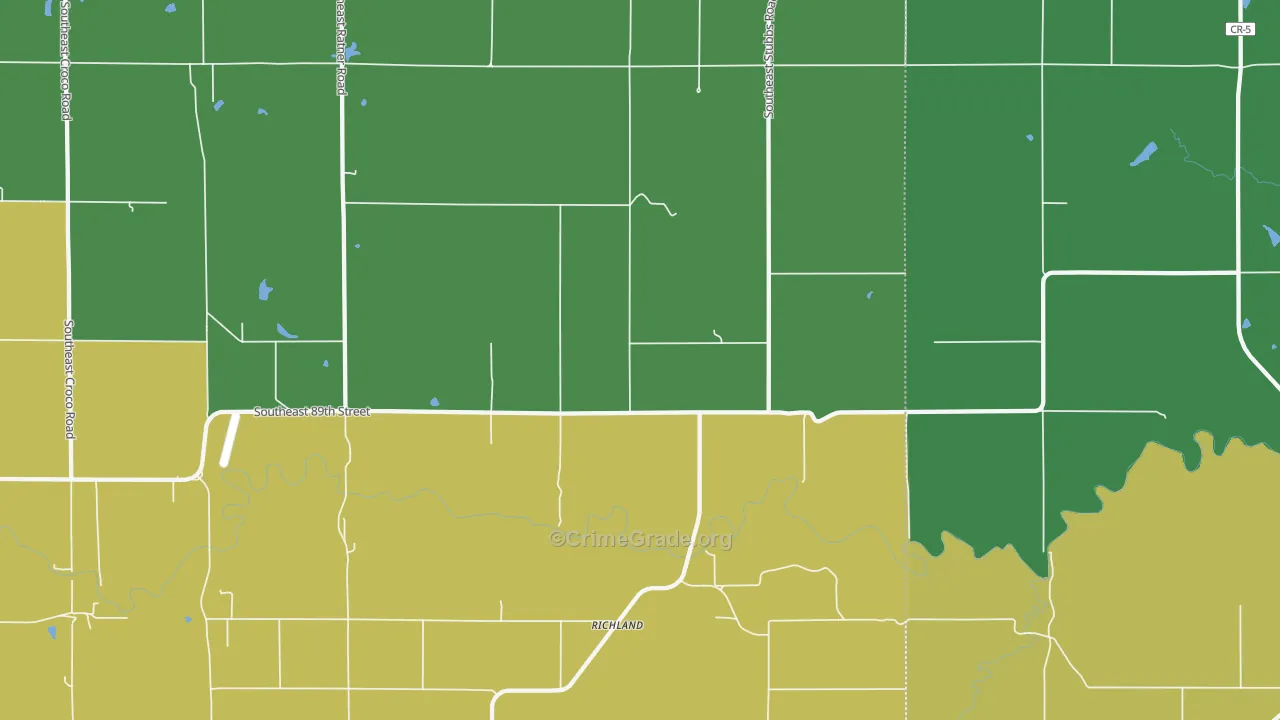 Richland, KS Map of Assault Rates