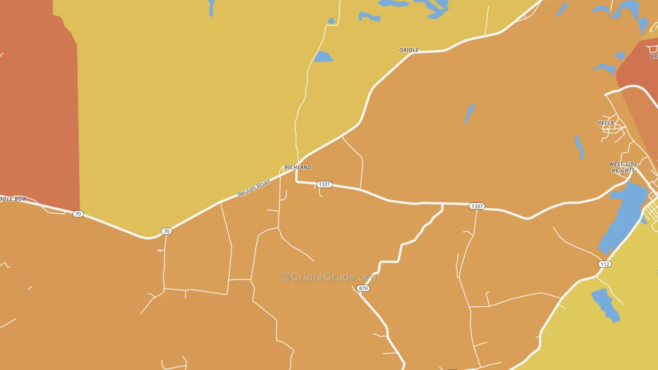 Richland, KY Map of Assault Rates