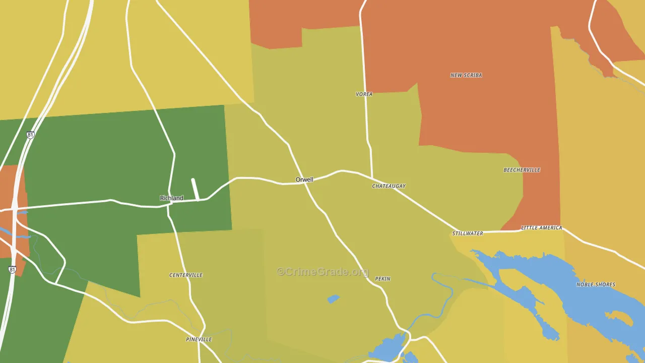Richland, NY Map of Assault Rates