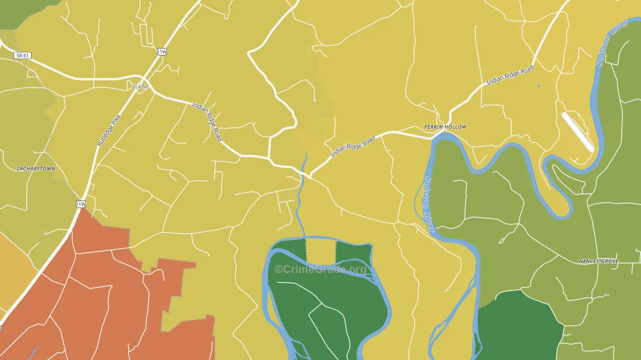 Richland, TN Map of Assault Rates