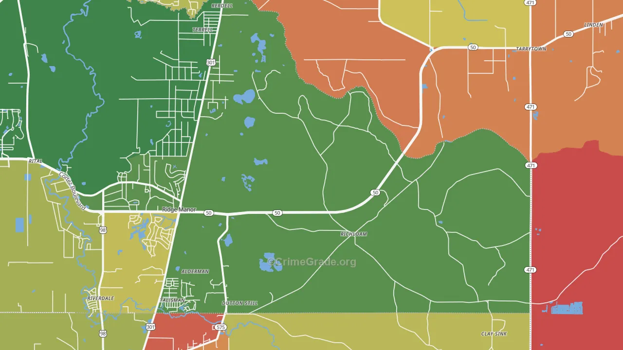 Richloam, FL Map of Assault Rates