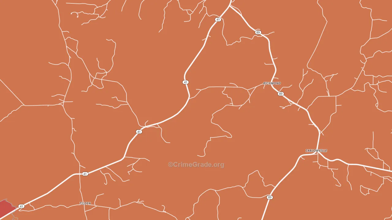 Richmond, AL Map of Assault Rates