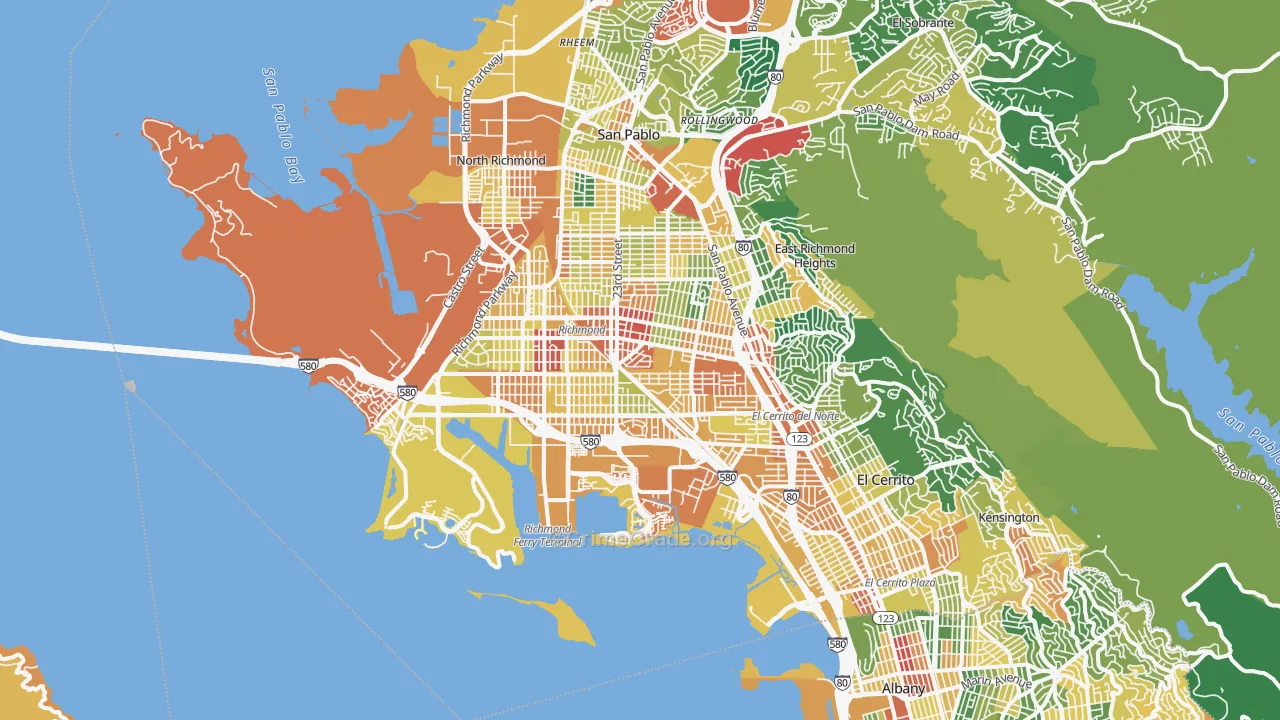 Richmond, CA Map of Assault Rates