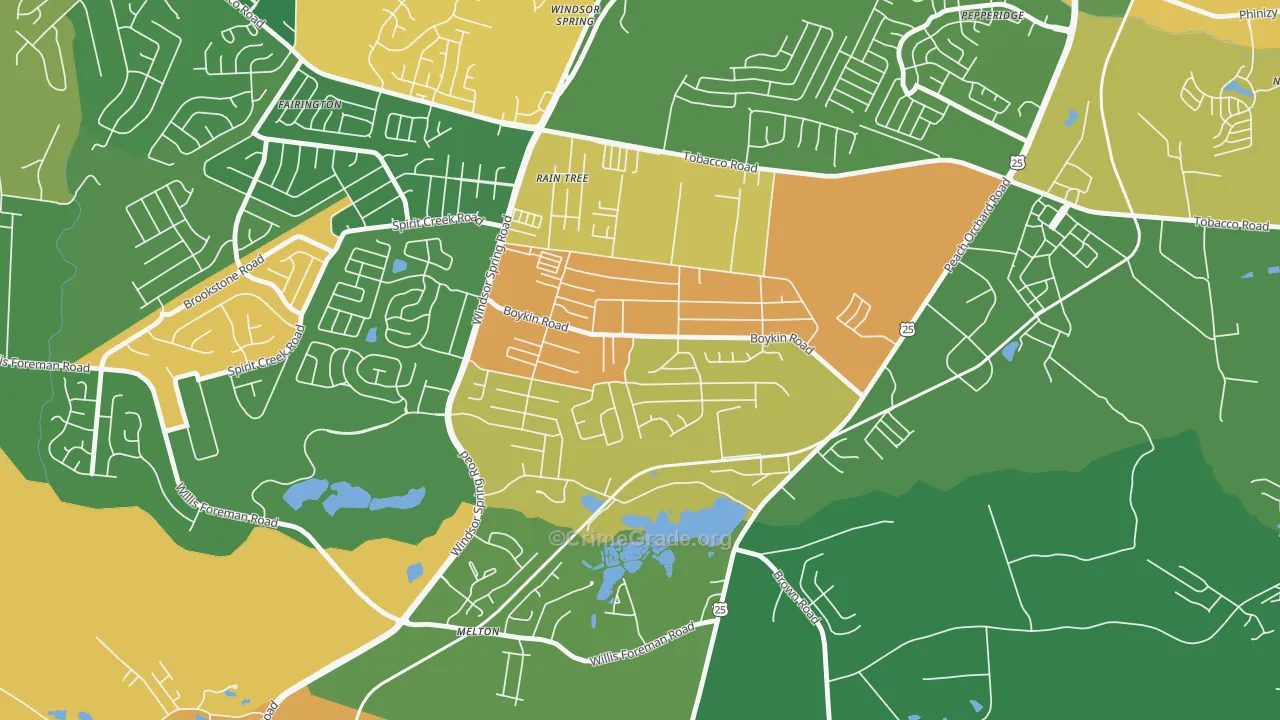 Richmond Factory, Augusta, GA Map of Assault Rates
