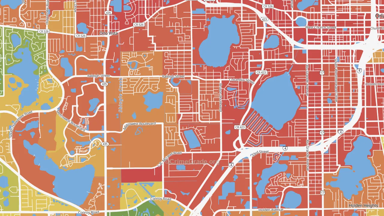 Richmond Heights-Orlando, Orlando, FL Map of Assault Rates