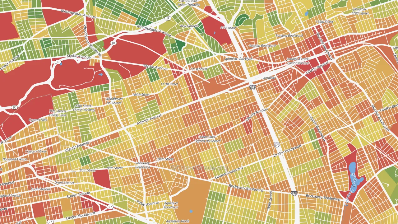 Richmond Hill, Queens, NY Map of Assault Rates