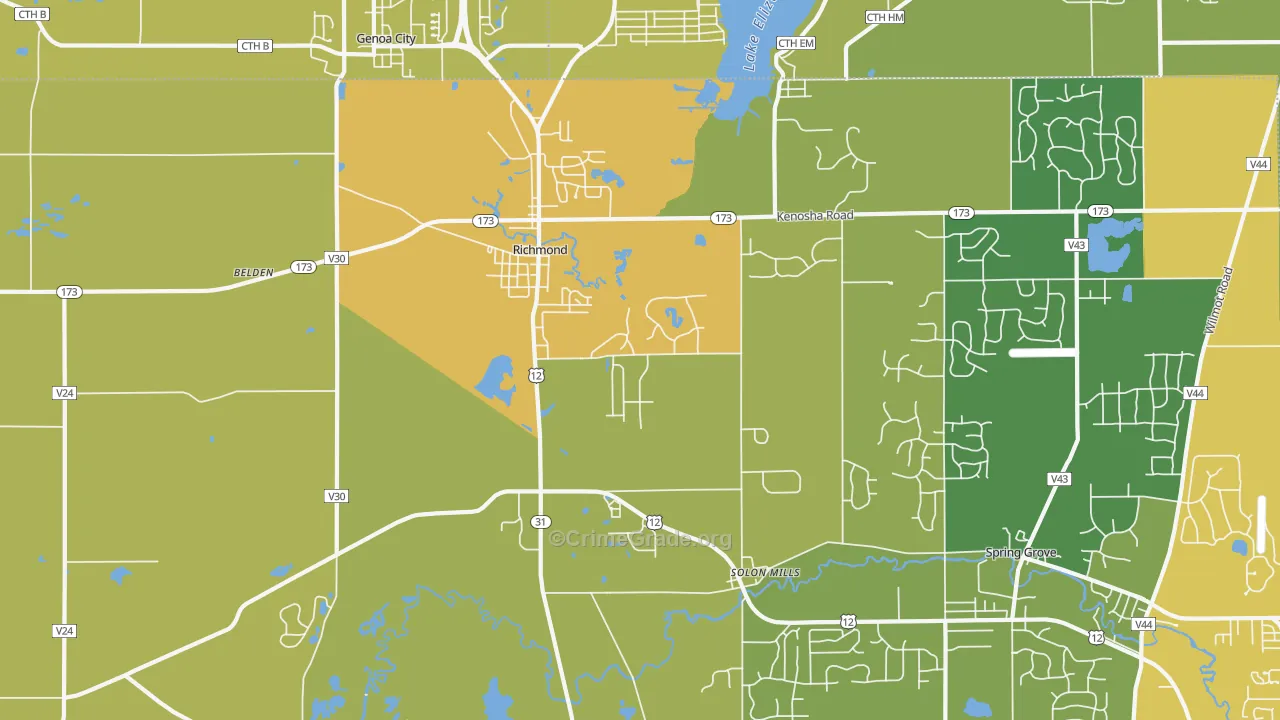 Richmond, IL Map of Assault Rates