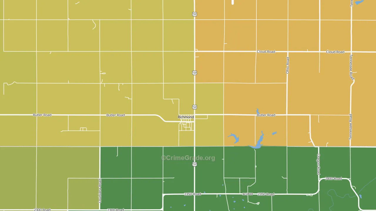 Richmond, KS Map of Assault Rates