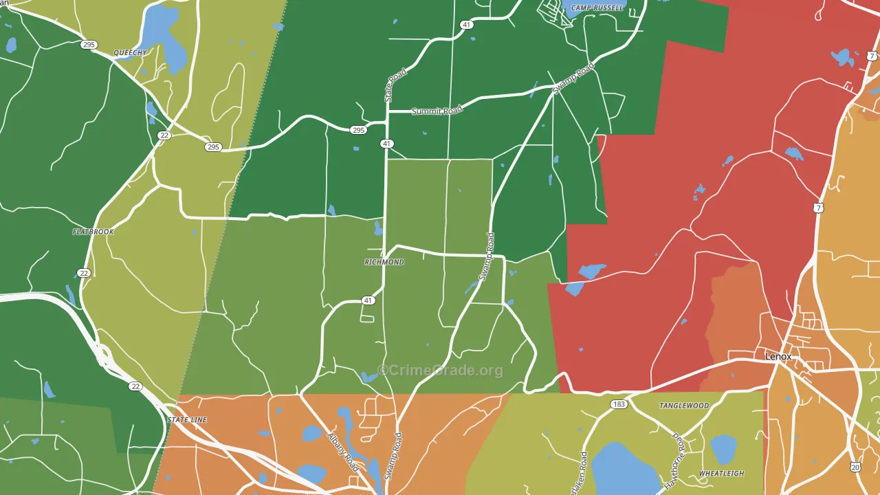 Richmond, MA Map of Assault Rates