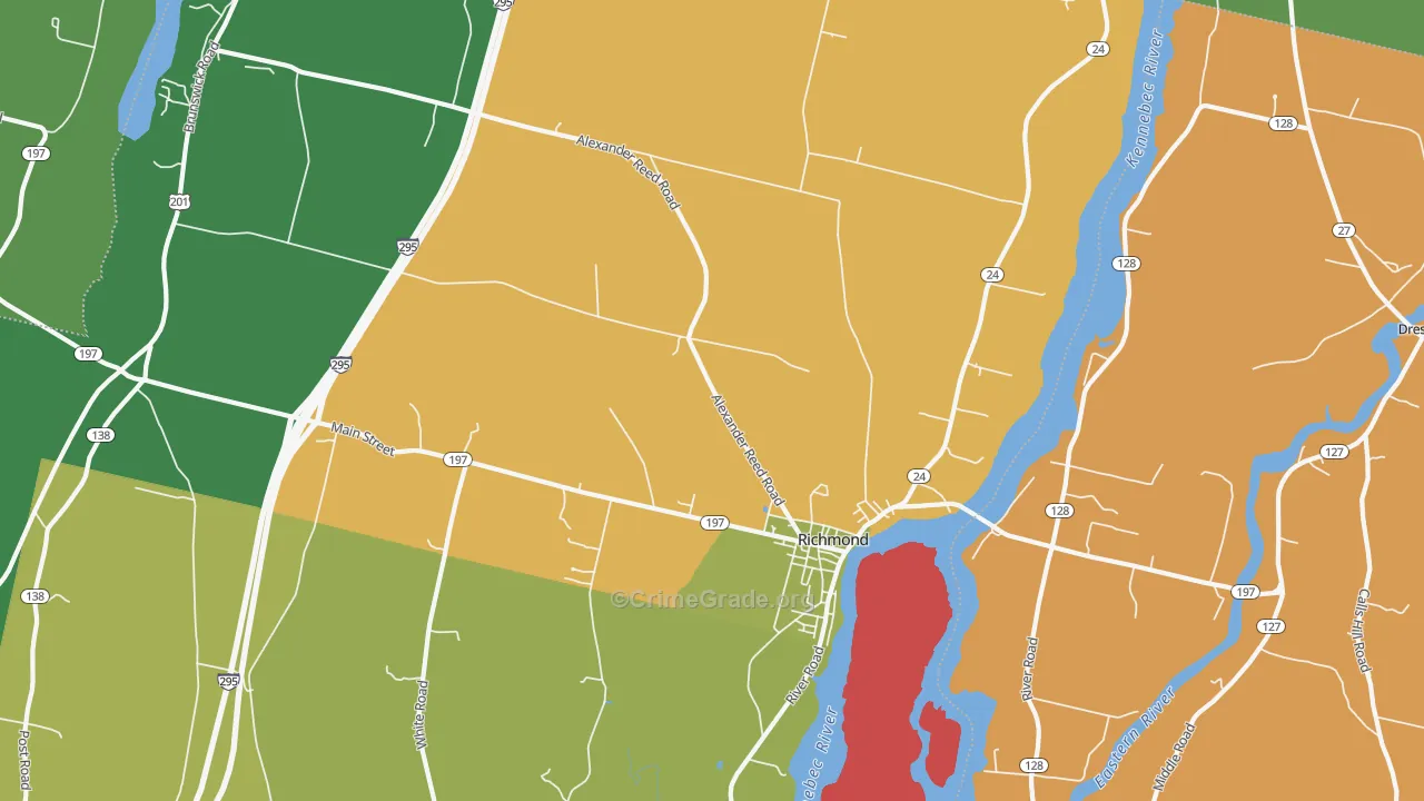 Richmond, ME Map of Assault Rates
