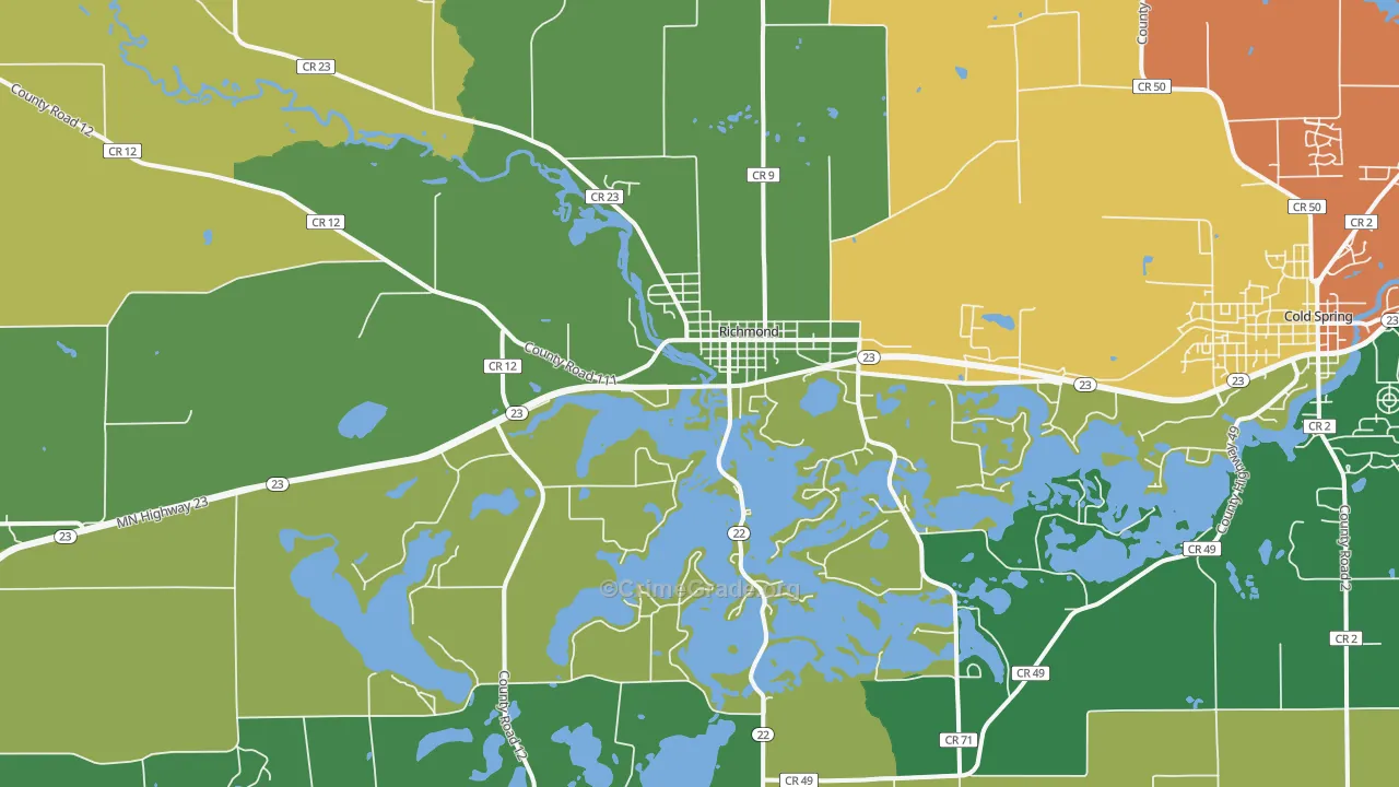 Richmond, MN Map of Assault Rates