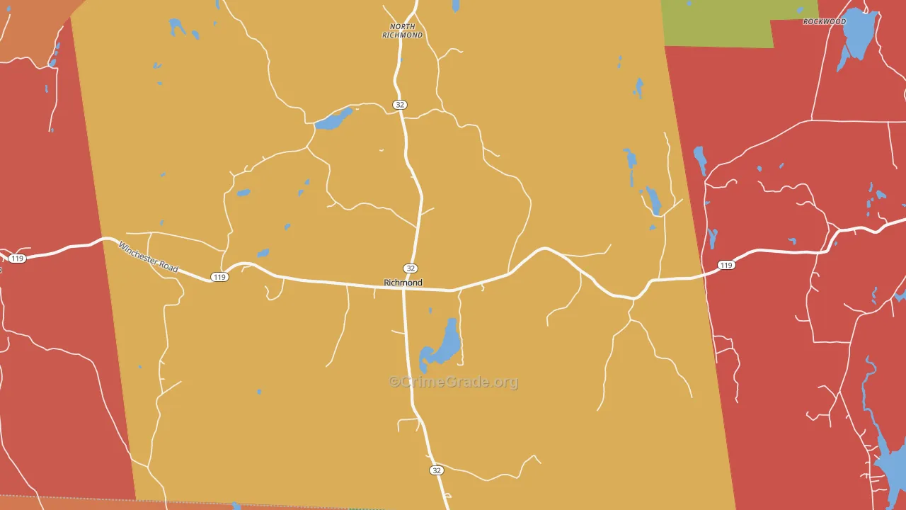 Richmond, NH Map of Assault Rates
