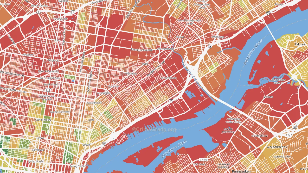 Richmond, Philadelphia, PA Map of Assault Rates
