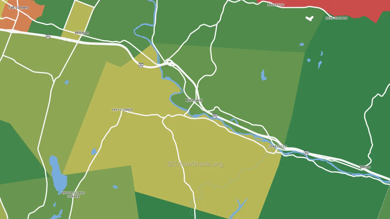 Richmond, VT Map of Assault Rates