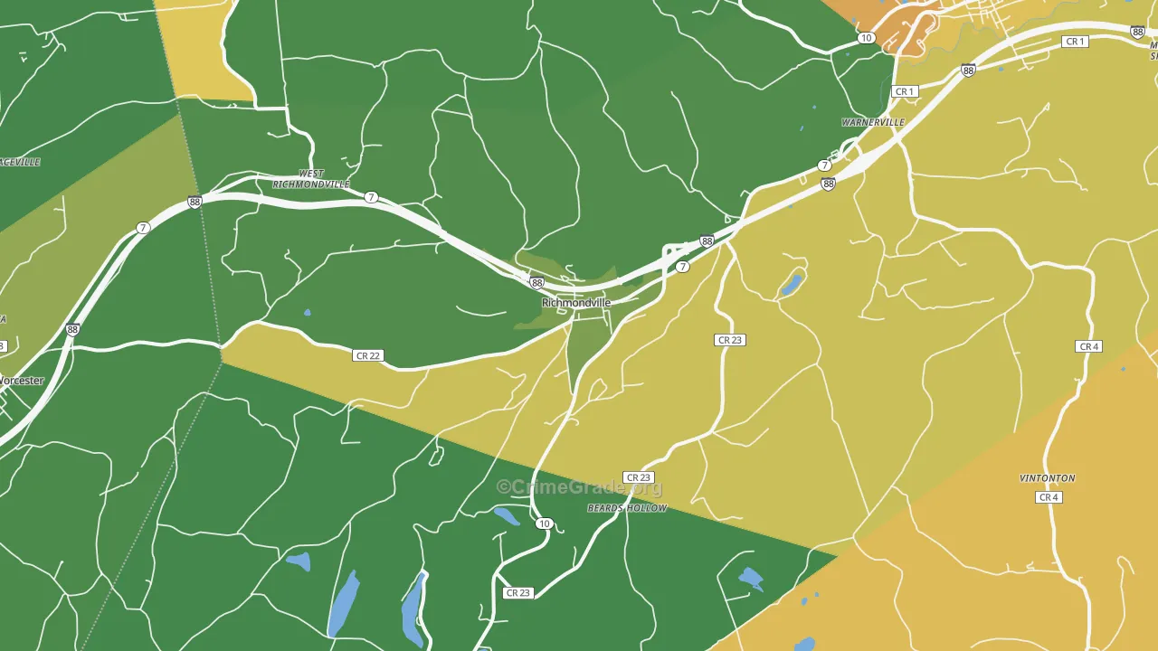 Richmondville, NY Map of Assault Rates