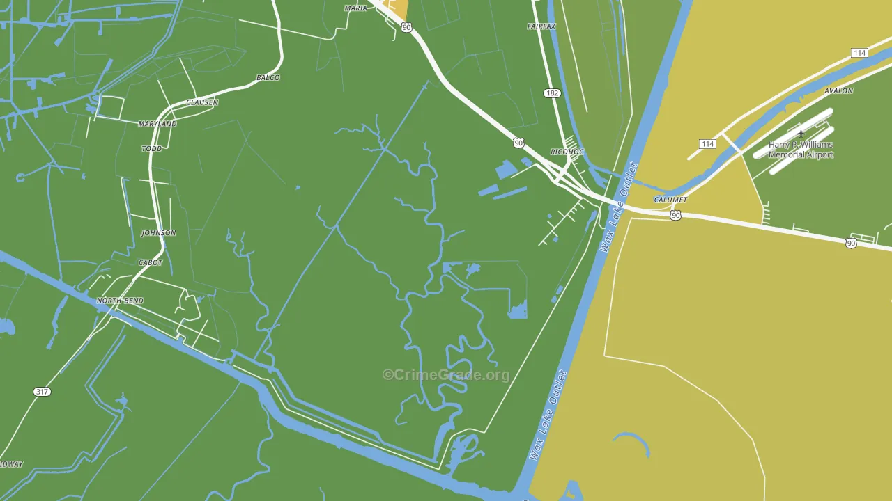 Richohoc, LA Map of Assault Rates