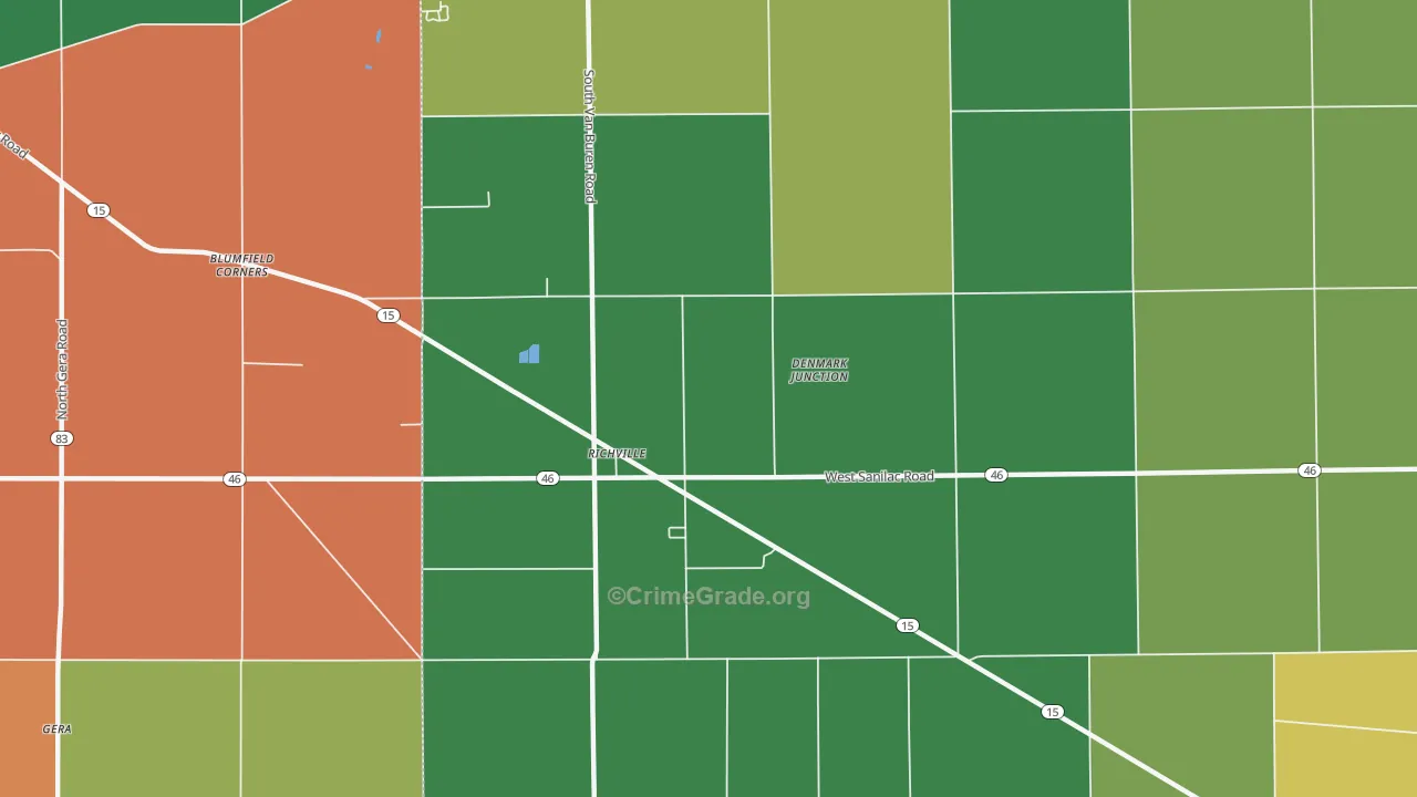 Richville, MI Map of Assault Rates