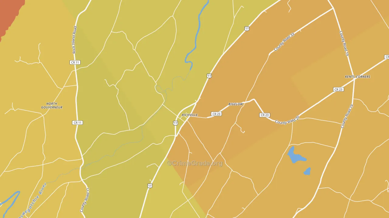 Richville, NY Map of Assault Rates